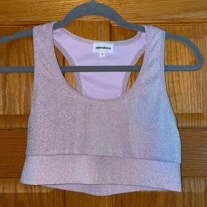 Superdown sparkly purple crop top/bralette